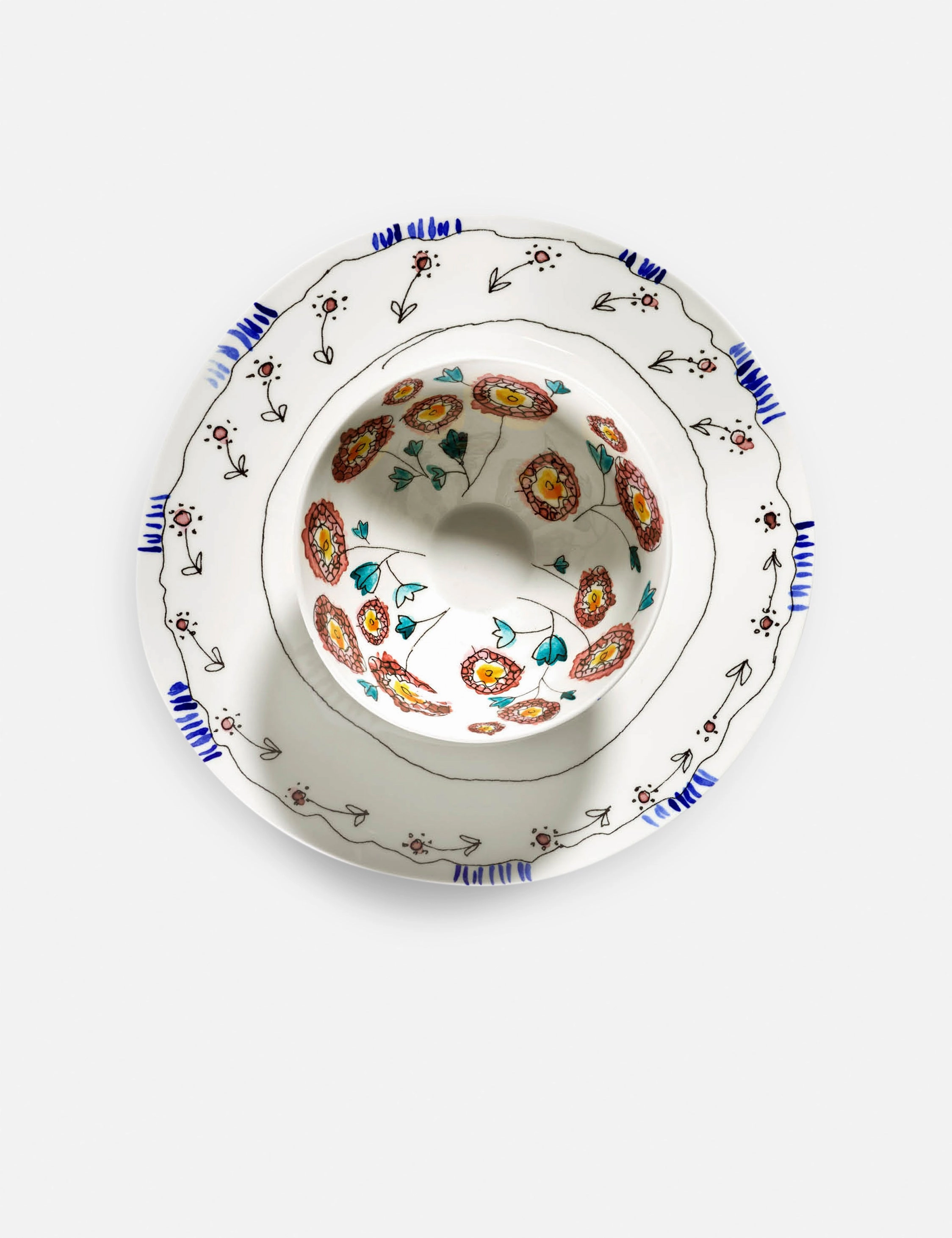 Midnight Flowers Dinnerware by Marni x Serax