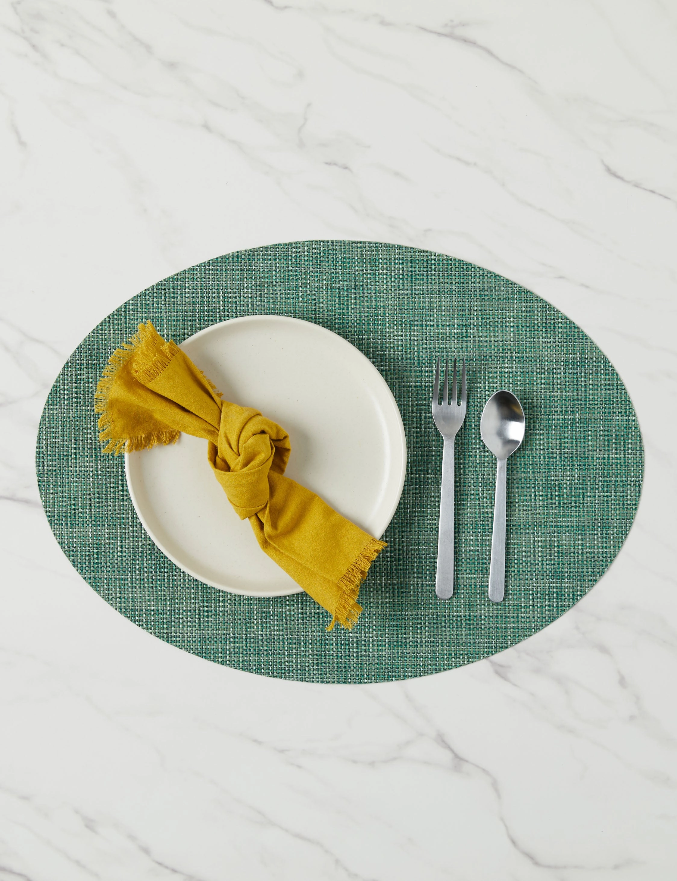 Mini Basketweave Oval Placemat (Set of 4) by Chilewich