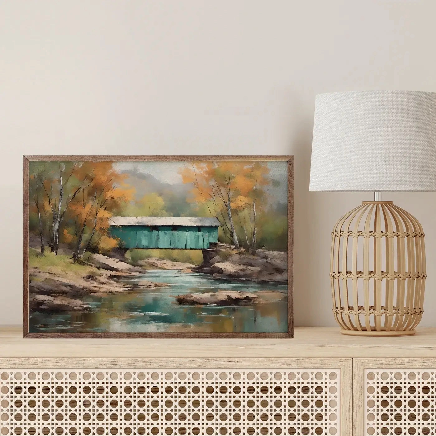 Mint Bridge Wood Framed Print