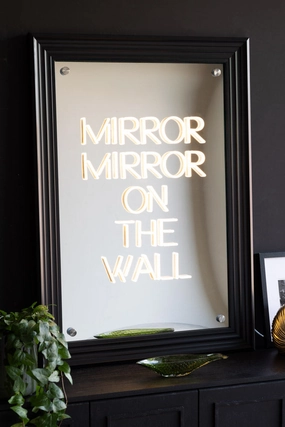 Mirror, Mirror...Framed Neon Wall Light - Available in Two Options 