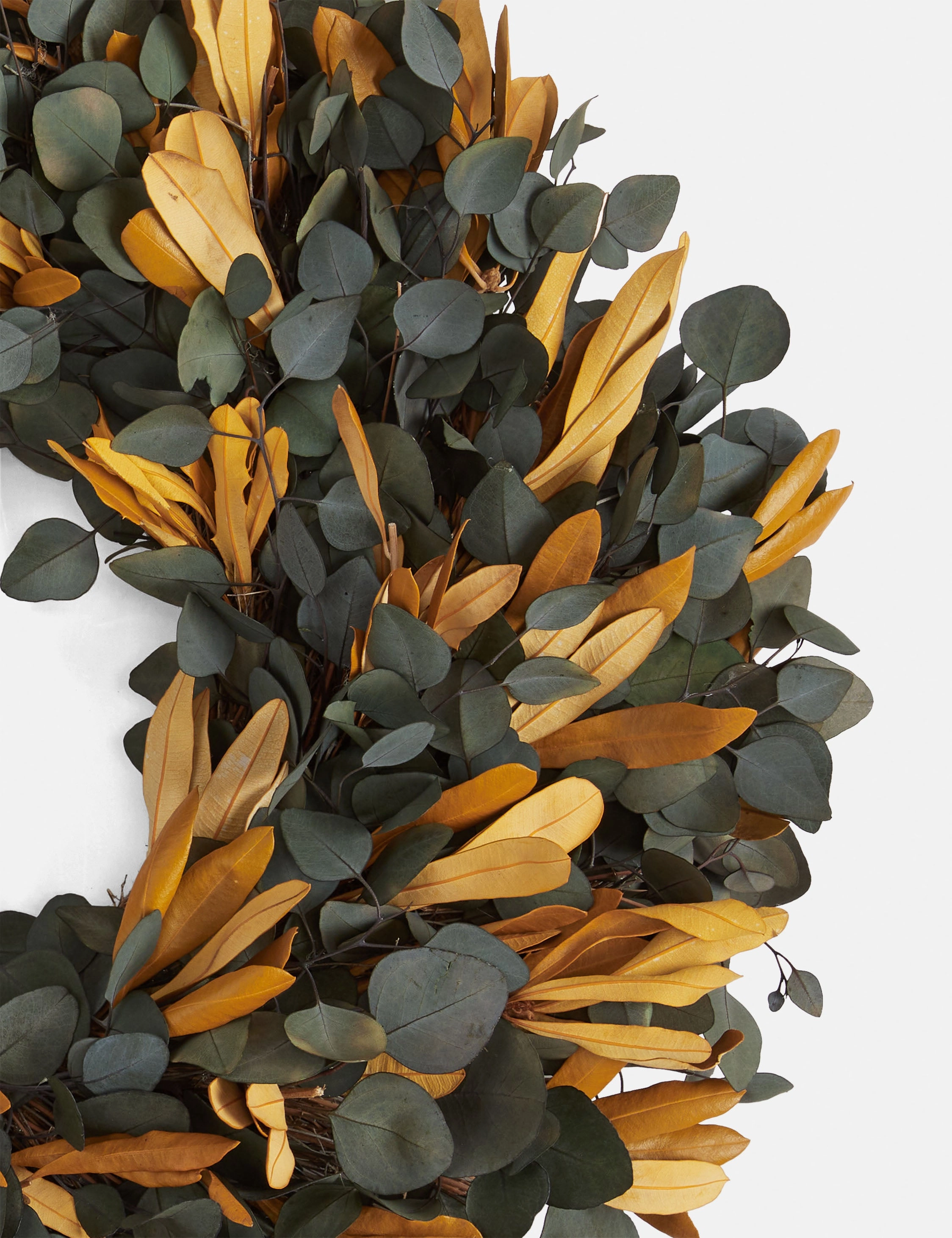 Mixed Leaves Preserved Wreath