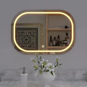 Modern Designed LED Curved Bathroom Mirror 