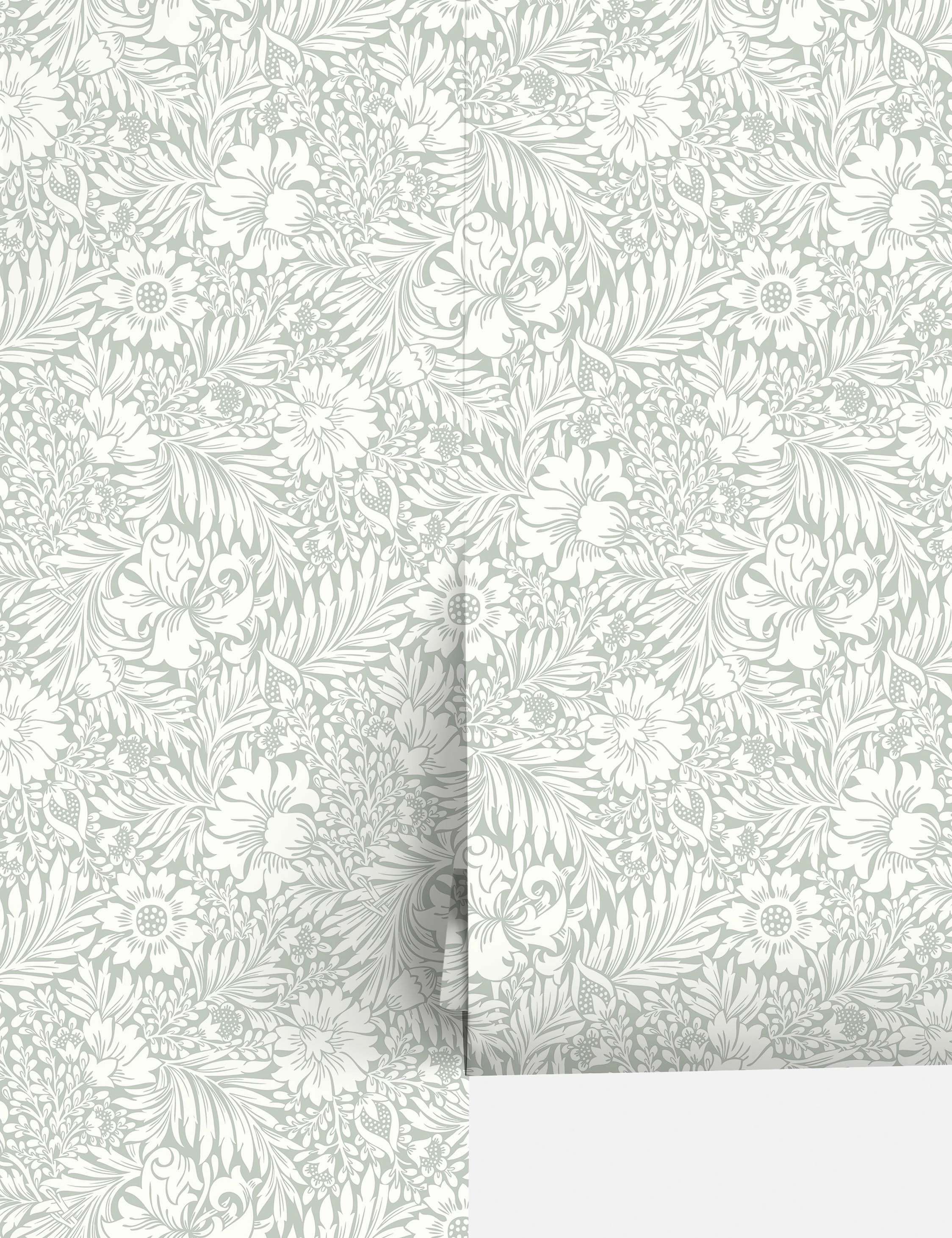 Modern Acanthus Peel   Stick Wallpaper by Erin & Ben Co.