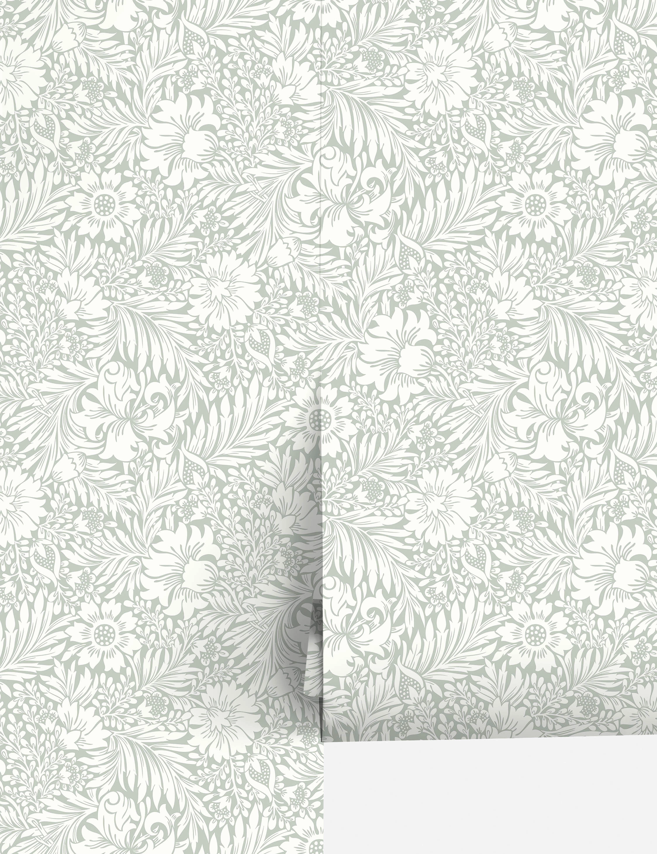 Modern Acanthus Peel   Stick Wallpaper by Erin & Ben Co.