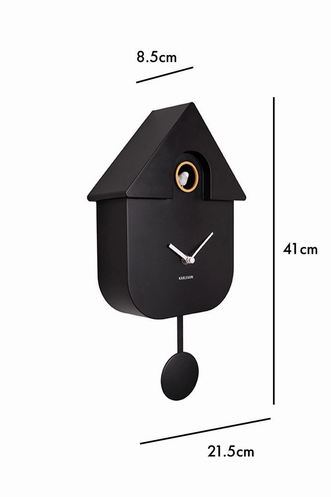 Modern Black Cuckoo Wall Clock