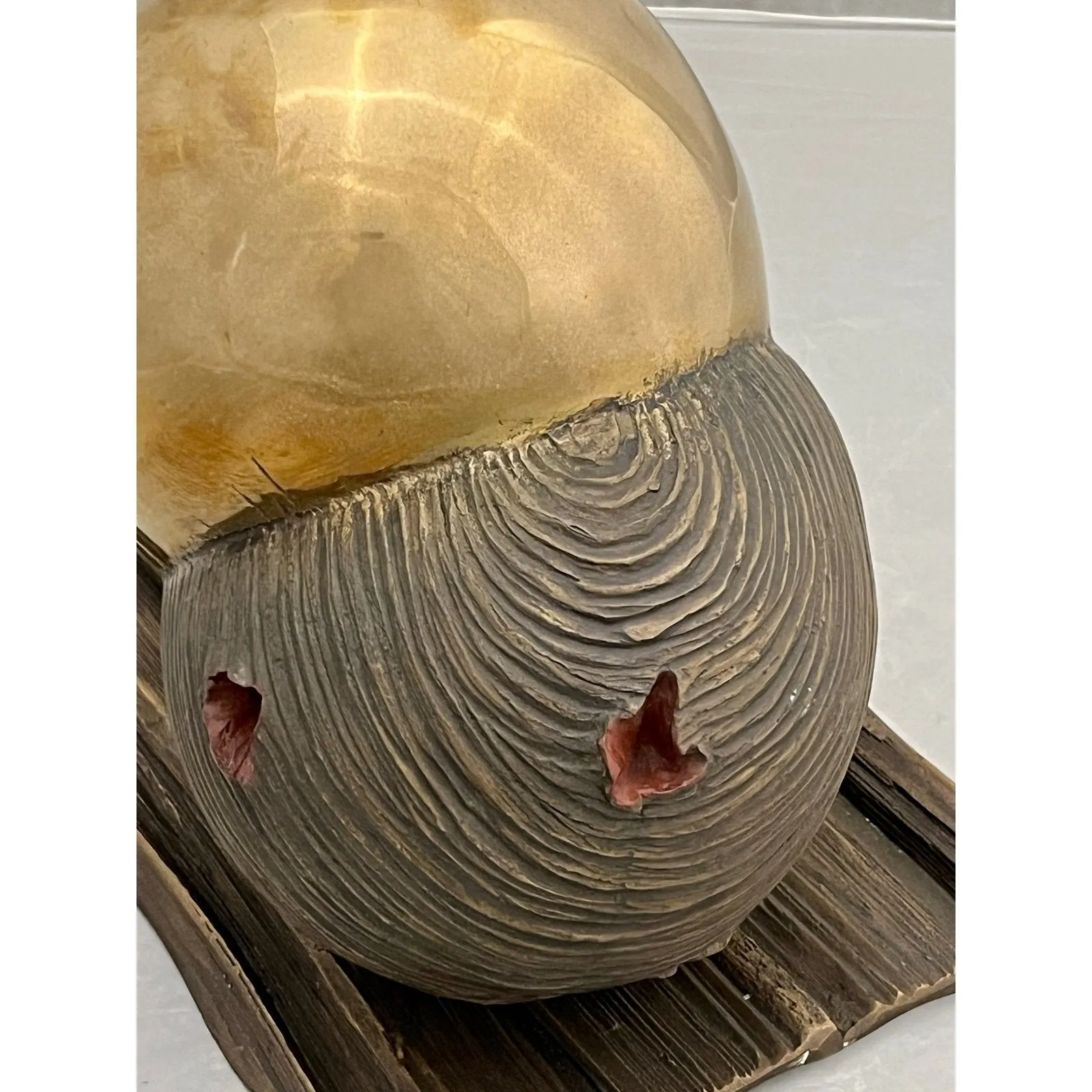 Monica Foglia Italian Modern Polished Gold & Textured Bronze Heart Sculpture