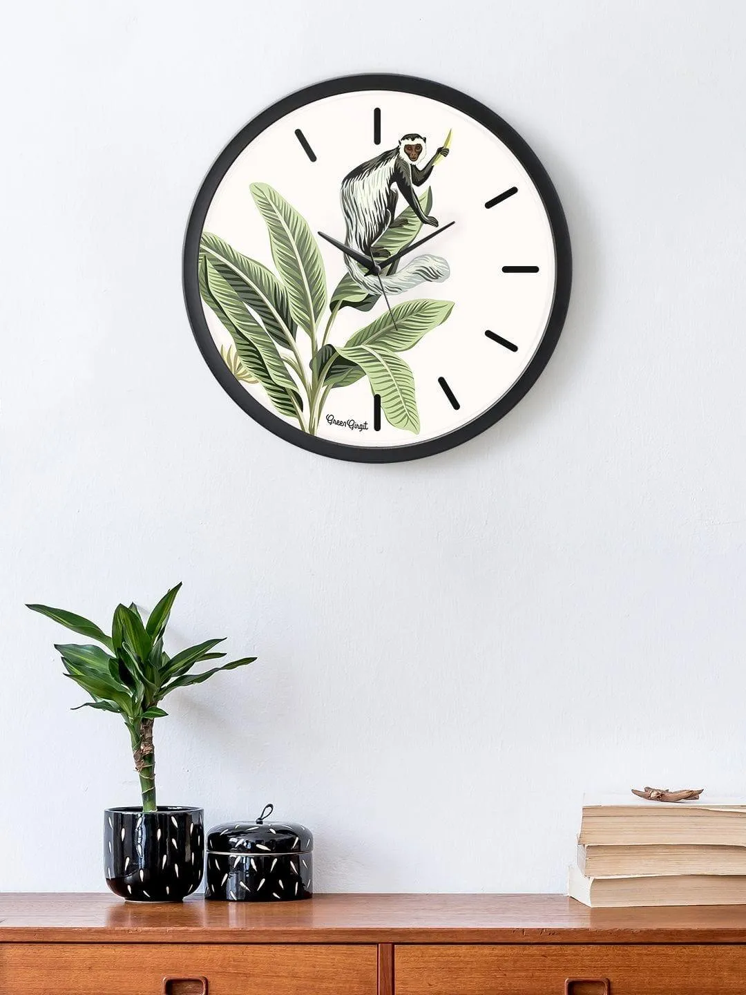 Monkey Menace Multicolor Wall Clock 
