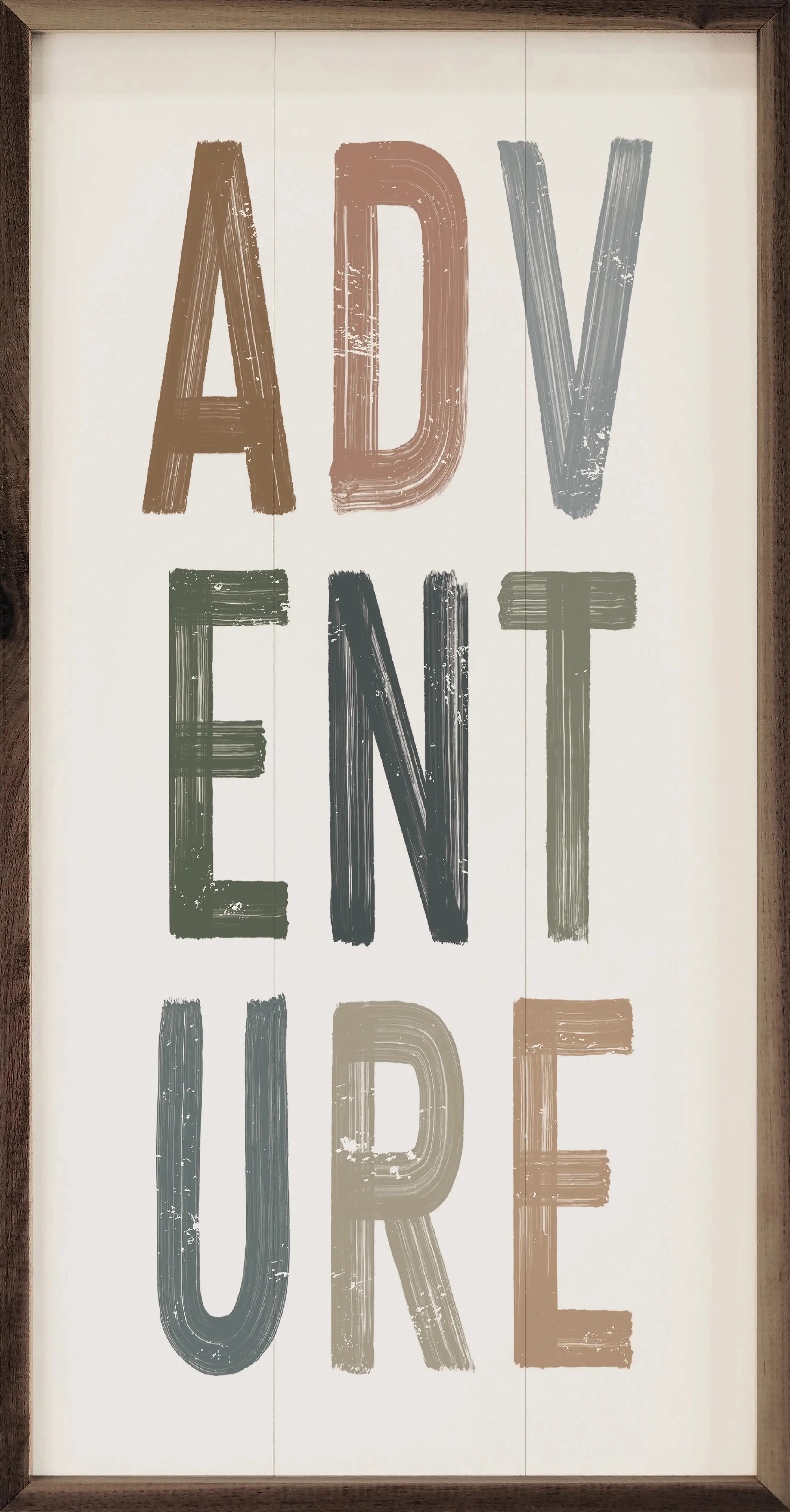 Neutral Adventure Wood Framed Print