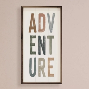 Neutral Adventure Wood Framed Print 
