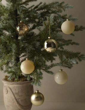 Neutral Bulb Ornaments (Set of 6) by Cody Foster And Co 