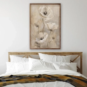 Neutral Flora Two Wood Framed Print 