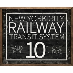 New York City Railway Wood Framed Print 