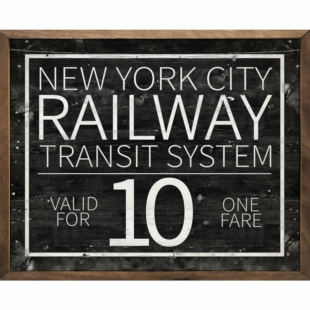 New York City Railway Wood Framed Print 