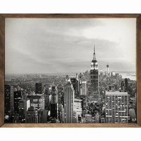 New York Skyline Wood Framed Print 