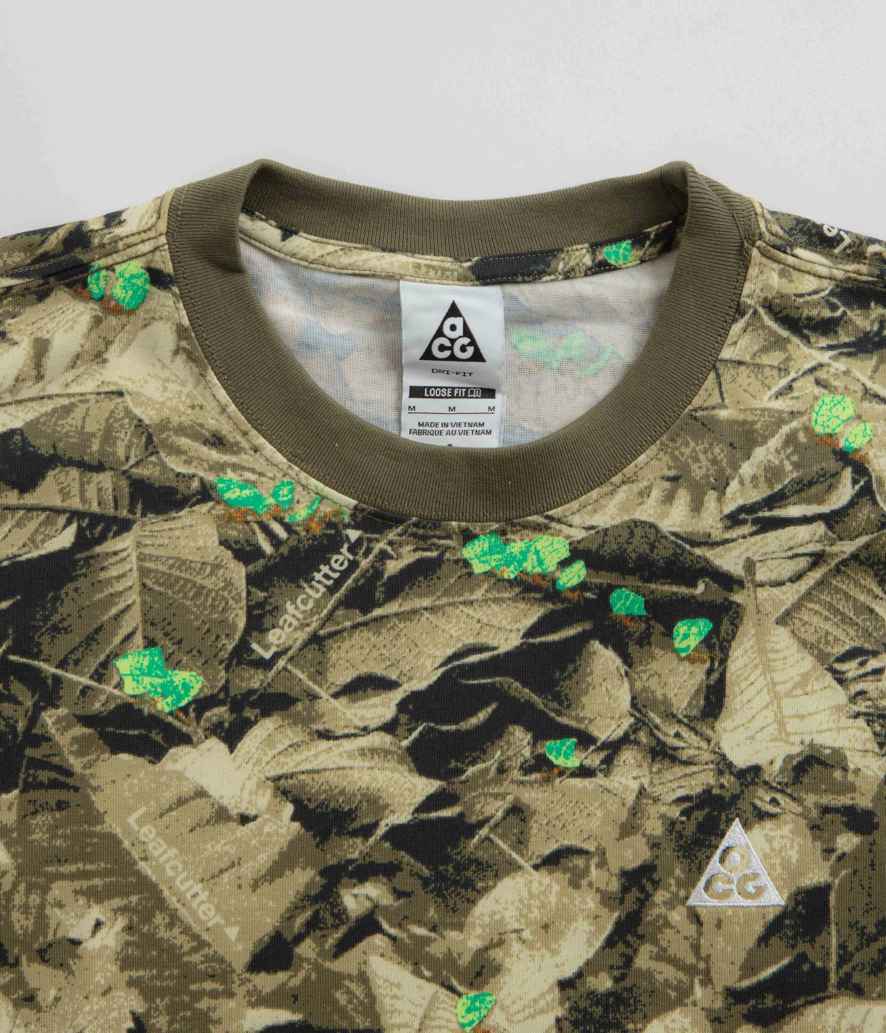 Nike ACG Leafcutter T-Shirt - Medium Olive Nike ACG Outdoor Clothing
