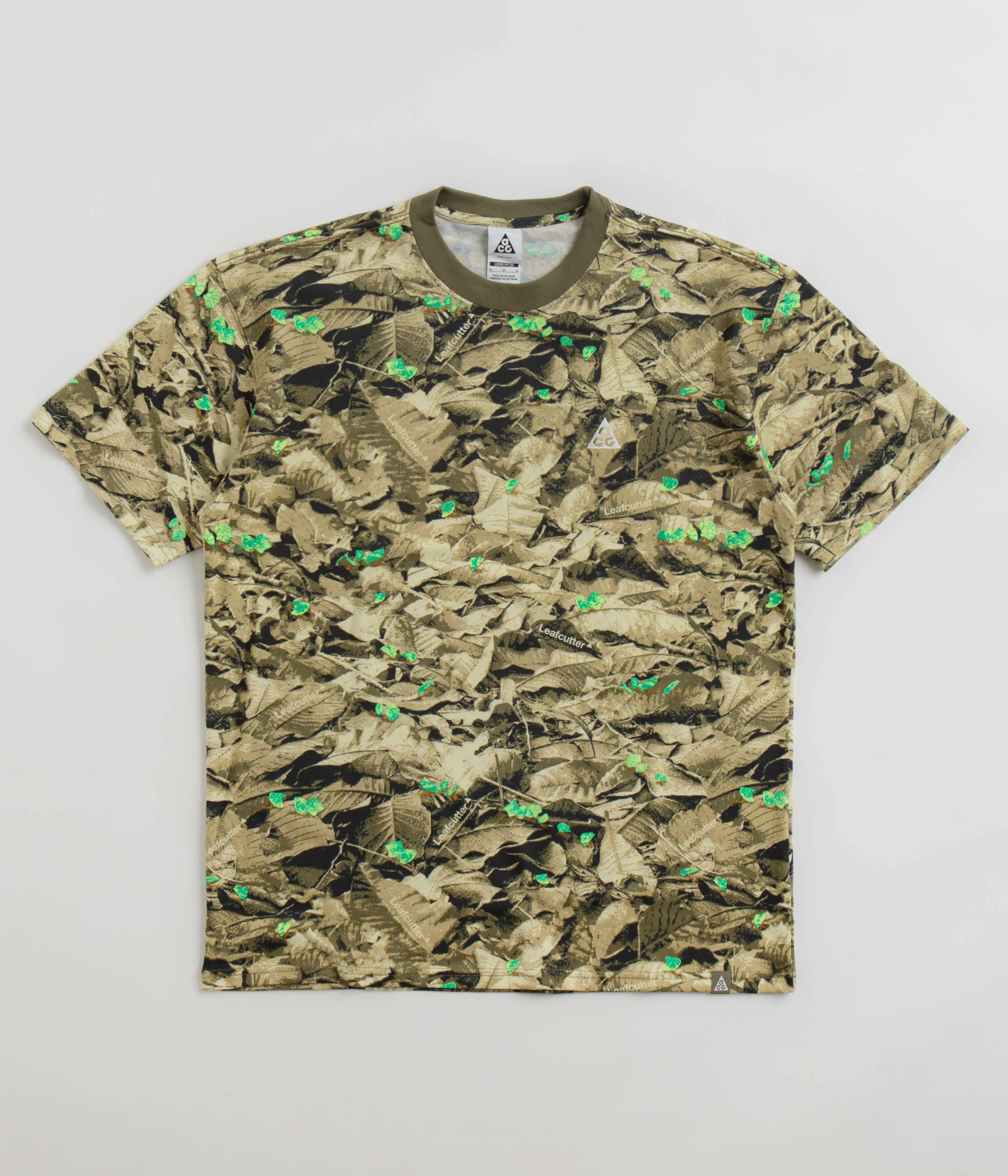 Nike ACG Leafcutter T-Shirt - Medium Olive Nike ACG Outdoor Clothing