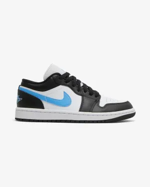NIKE AIR JORDAN1 LOW WMNS BLACK UNIVERSITY BLUE WHITE