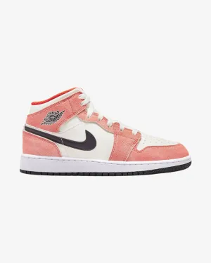 NIKE AIR JORDAN1 MID SE GS ORANGE SUEDE