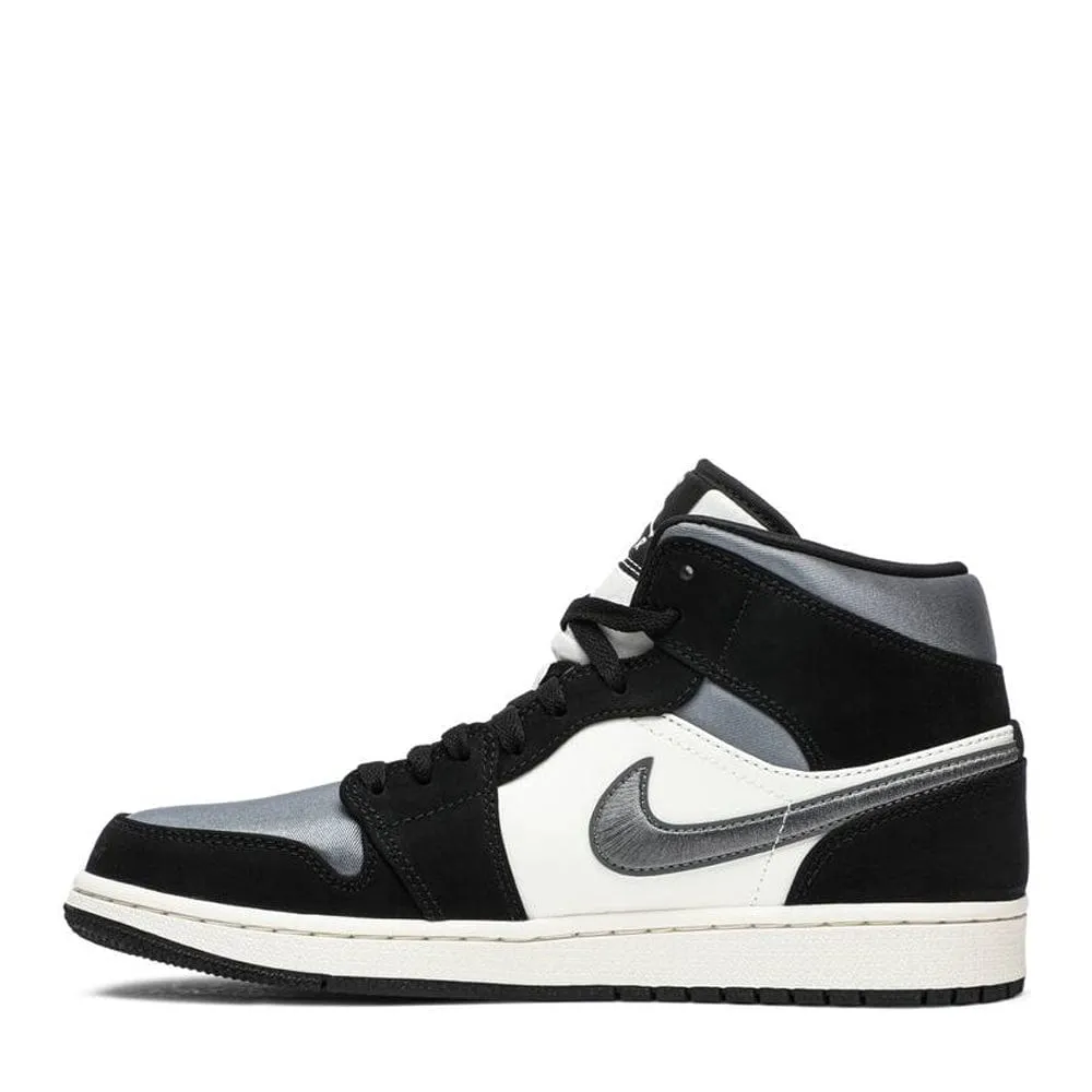 NIKE AIR JORDAN1 MID SE SATIN GREY TOE -