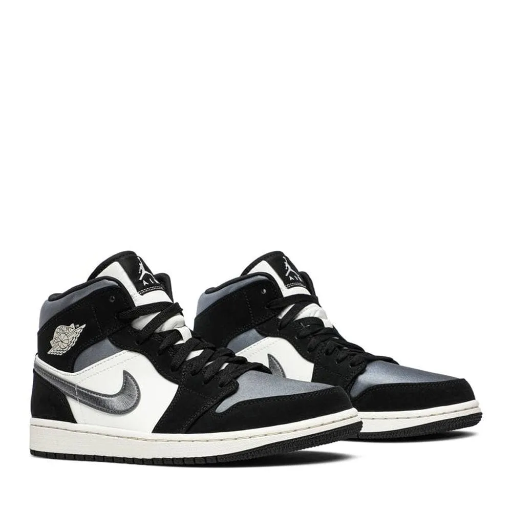 NIKE AIR JORDAN1 MID SE SATIN GREY TOE -