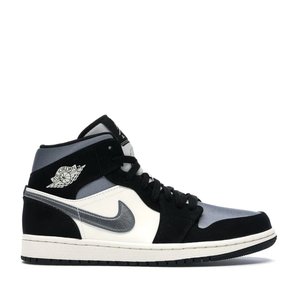 NIKE AIR JORDAN1 MID SE SATIN GREY TOE -