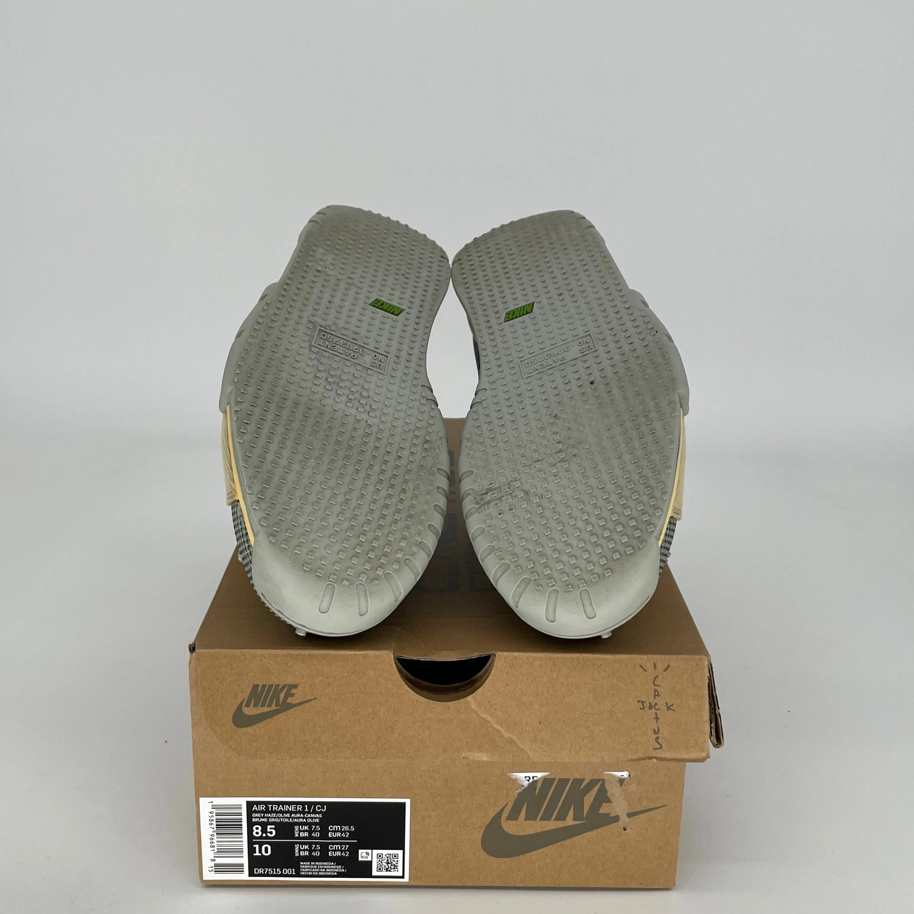 NIKE AIR TRAINER 1 SP TRAVIS SCOTT GREY HAZE SIZE 8.5 DR7515-001