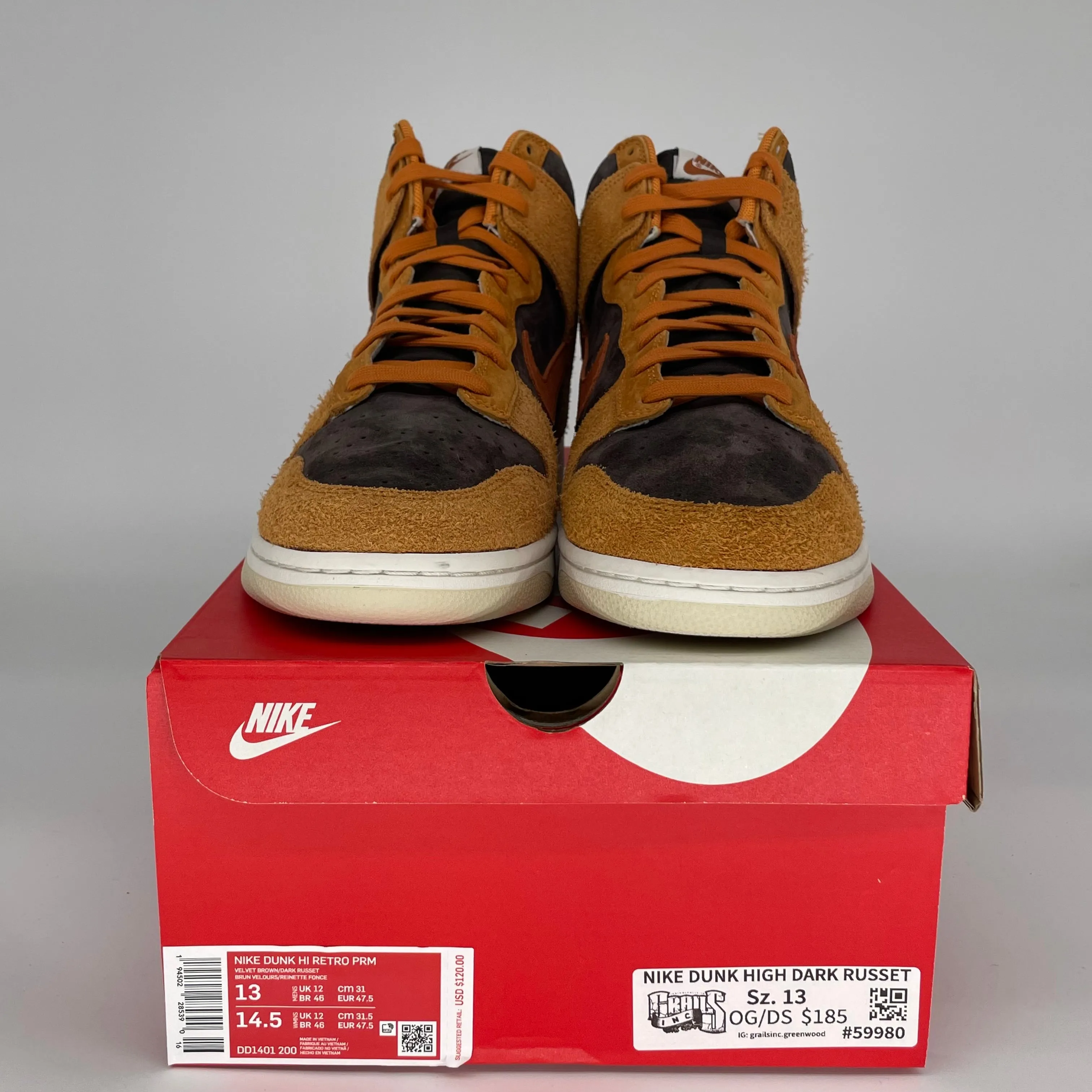NIKE DUNK HIGH DARK RUSSET SIZE 13 DD1401-200
