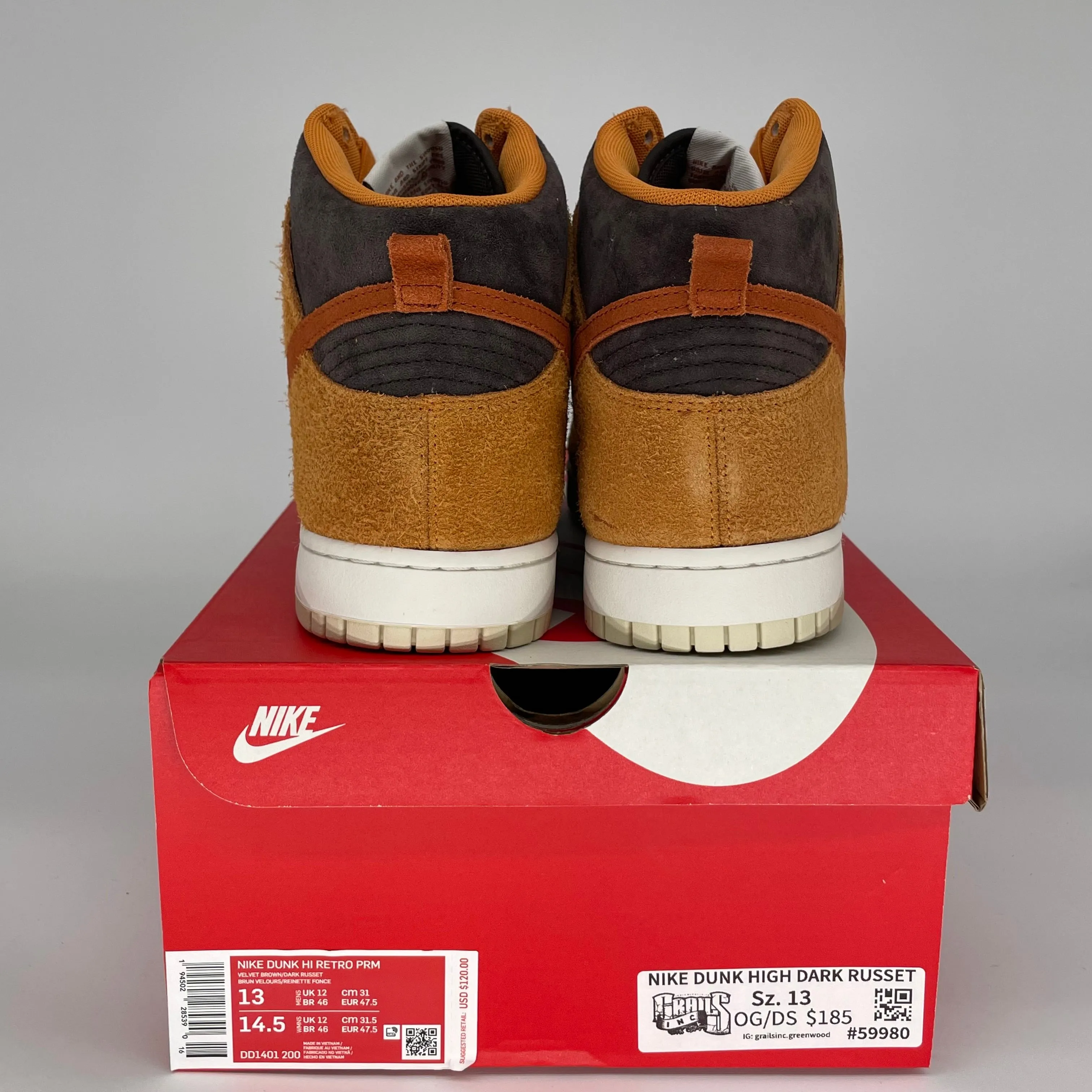 NIKE DUNK HIGH DARK RUSSET SIZE 13 DD1401-200