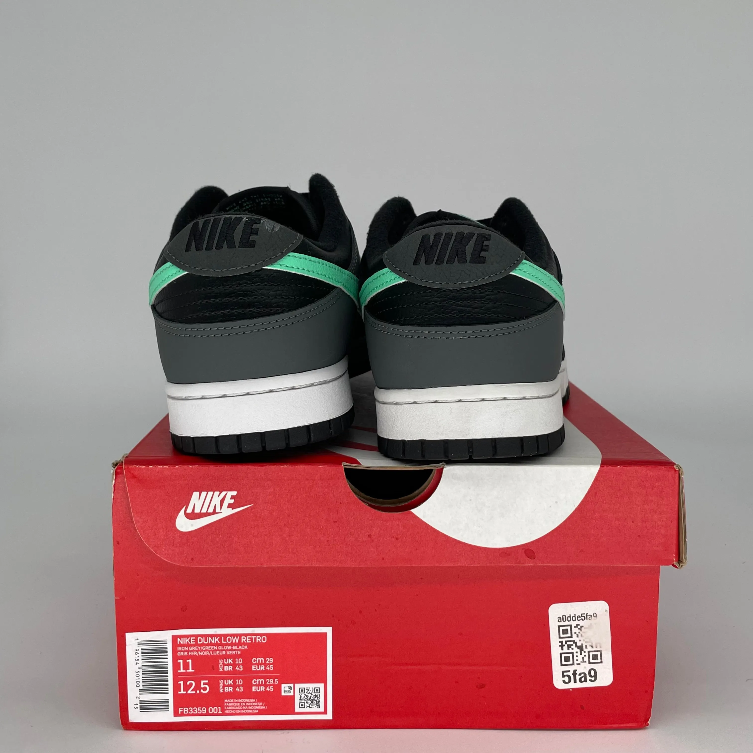 NIKE DUNK LOW GREEN GLOW SIZE 11 FB3359-001