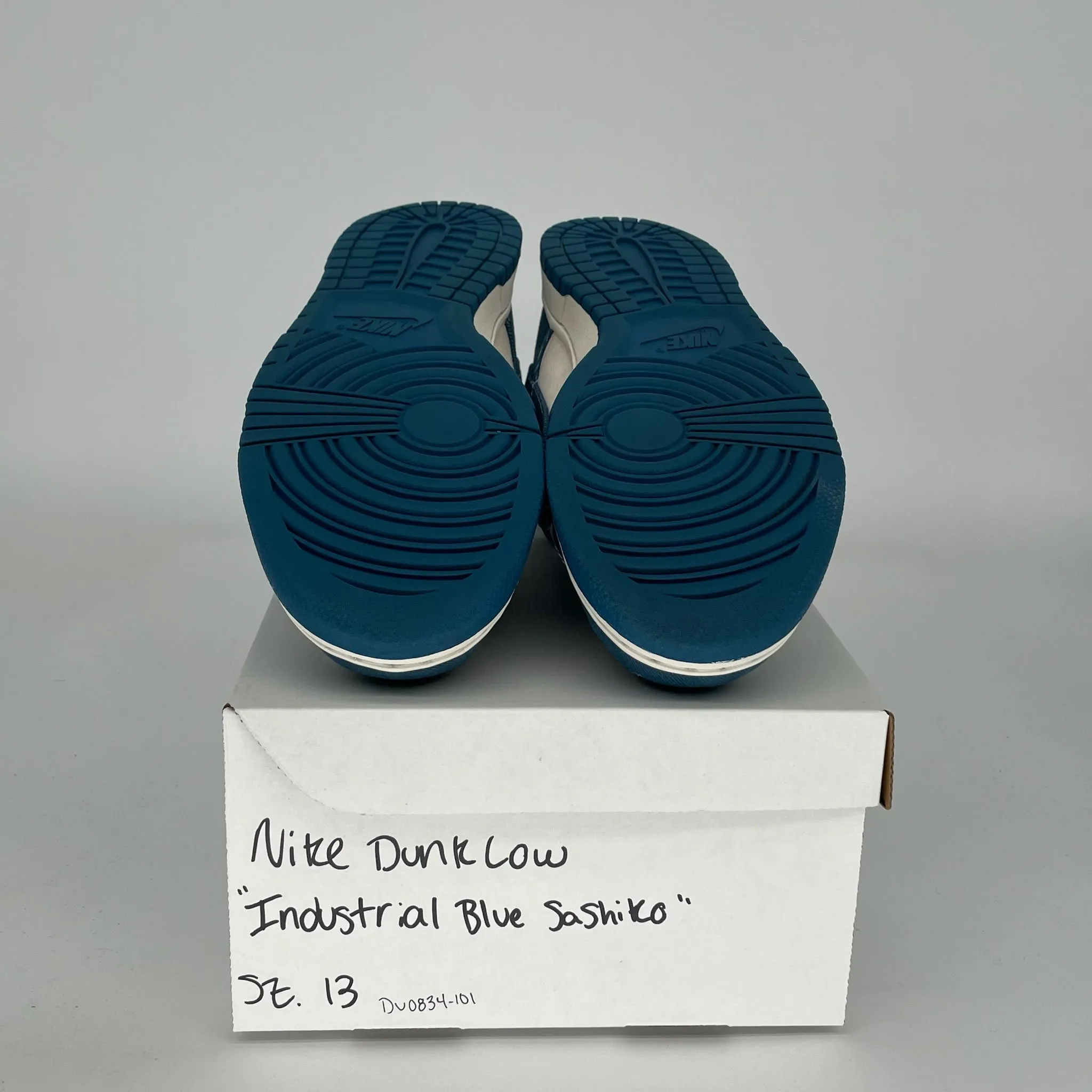 NIKE DUNK LOW INDUSTRIAL BLUE SASHIKO SIZE 13 DV0834-101