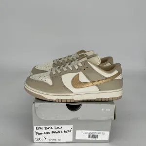 NIKE DUNK LOW PHANTOM METALLIC GOLD W SIZE 7/8.5W DX5930-001