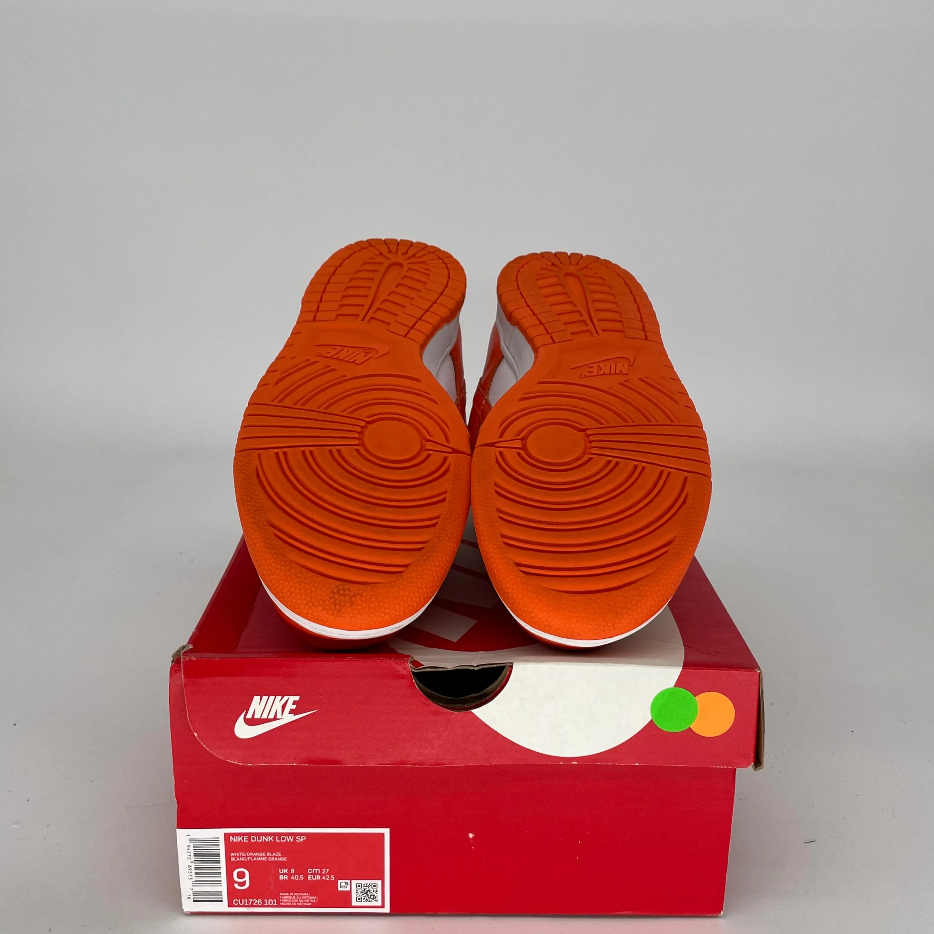NIKE DUNK LOW SYRACUSE SIZE 9 CU1726-101