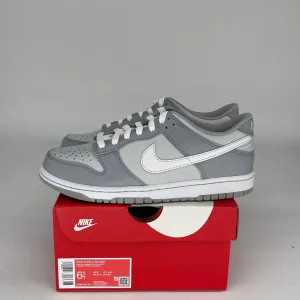 NIKE DUNK LOW TWO TONED GREY SIZE 6.5Y DH9765-001