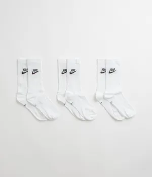 Nike Everyday Essential Crew Socks (3 Pair) - White / Black / Black Nike Sportswears