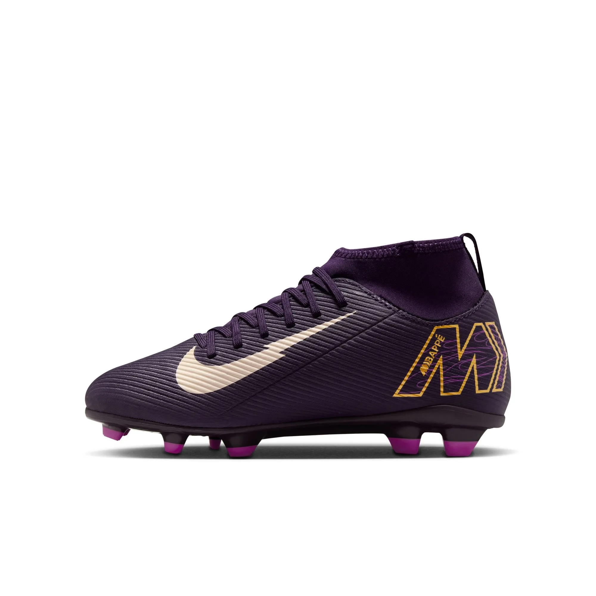Nike Junior Zoom Superfly 10 Club KM FG Firm Ground Shoes - Grand Purple /Pale Ivory