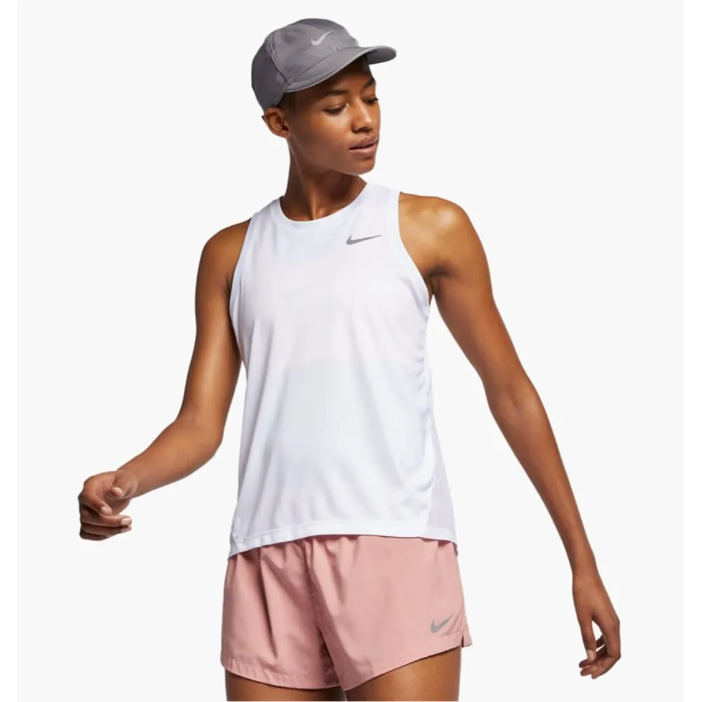 Nike Miler Running Tank White/Reflective Silver  AJ8102-100 Women's