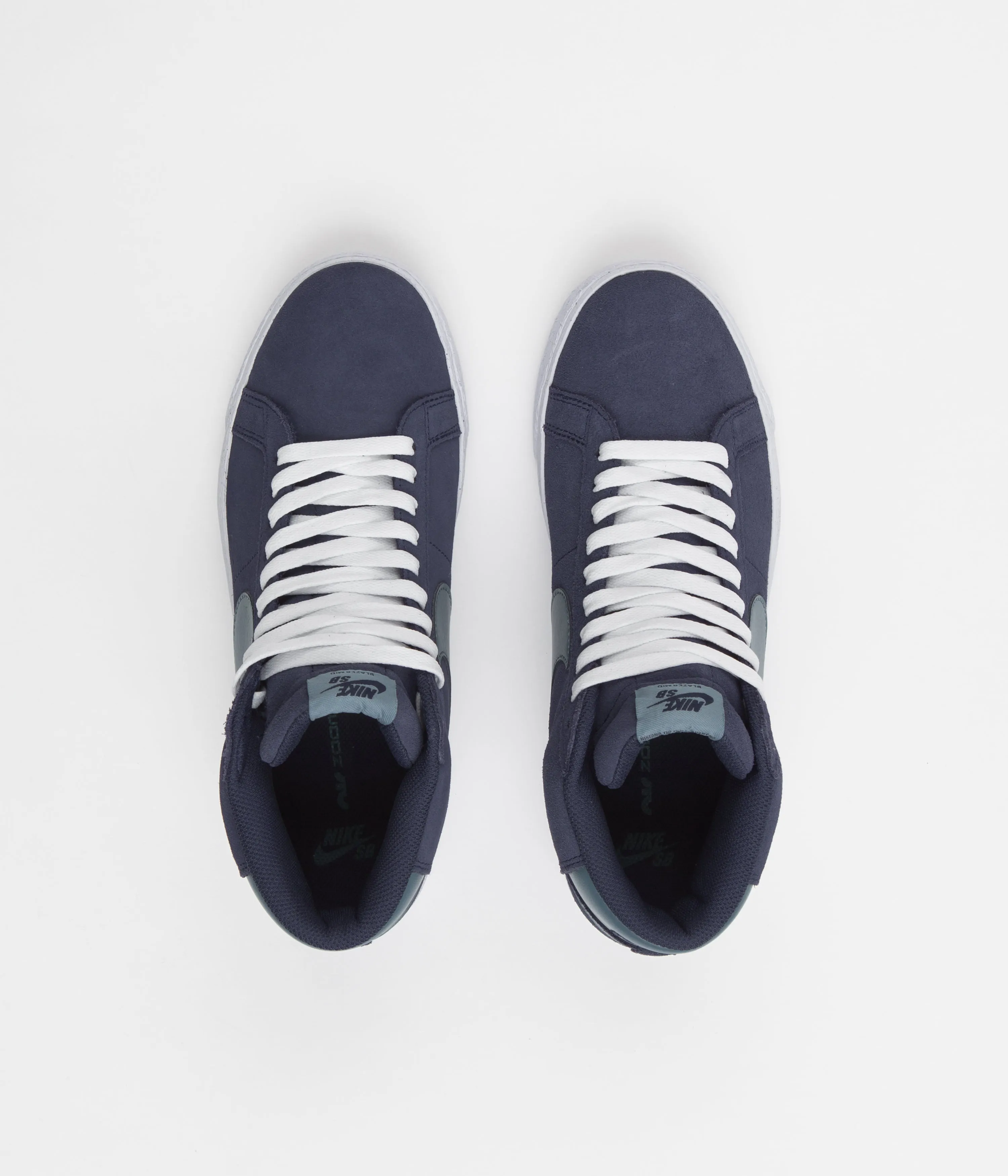 Nike SB Blazer Mid Shoes - Midnight Navy / Noise Aqua - Midnight Navy Nike SB Clothing