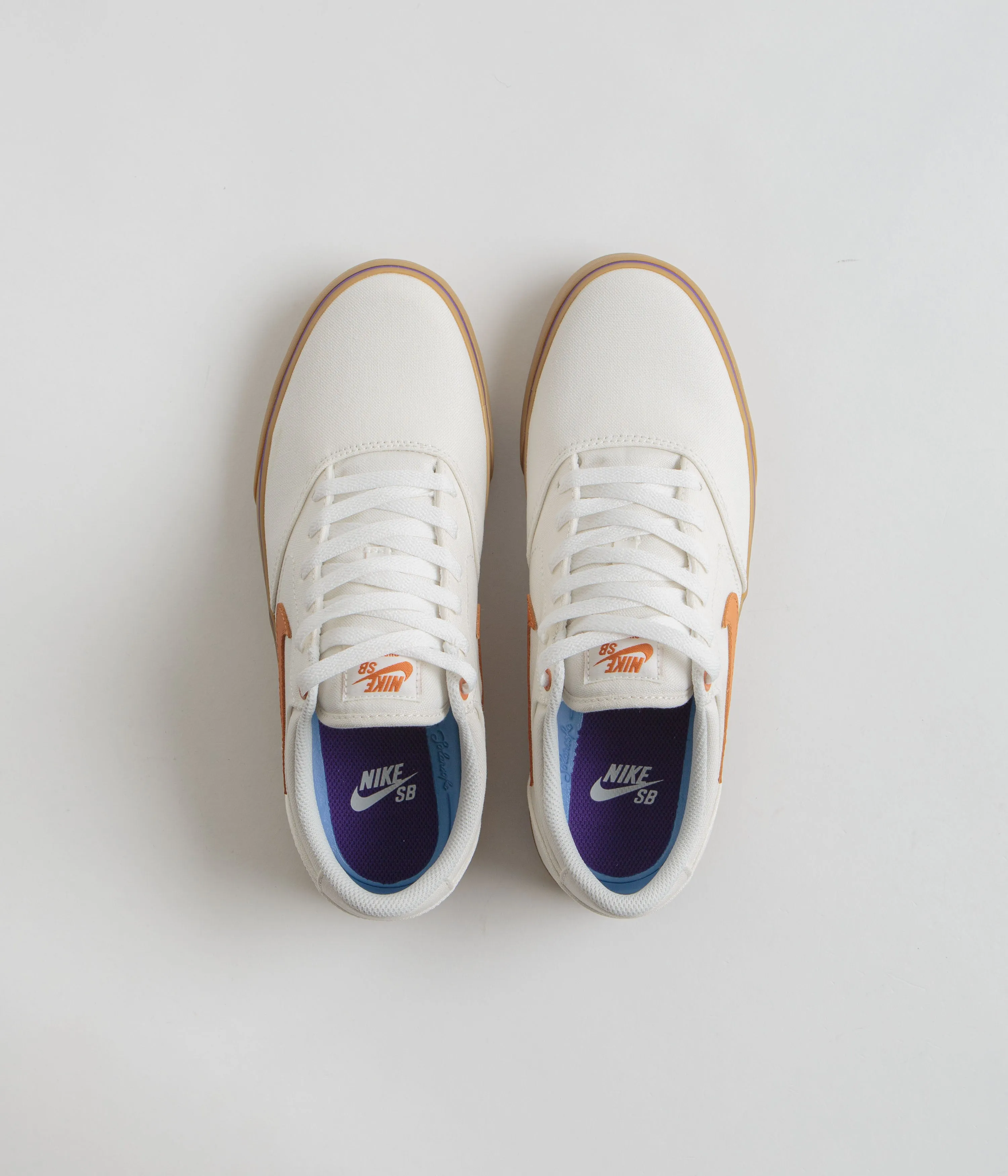 Nike SB Chron 2 Canvas Shoes - Summit White / Monarch - Summit White Nike SB Clothing