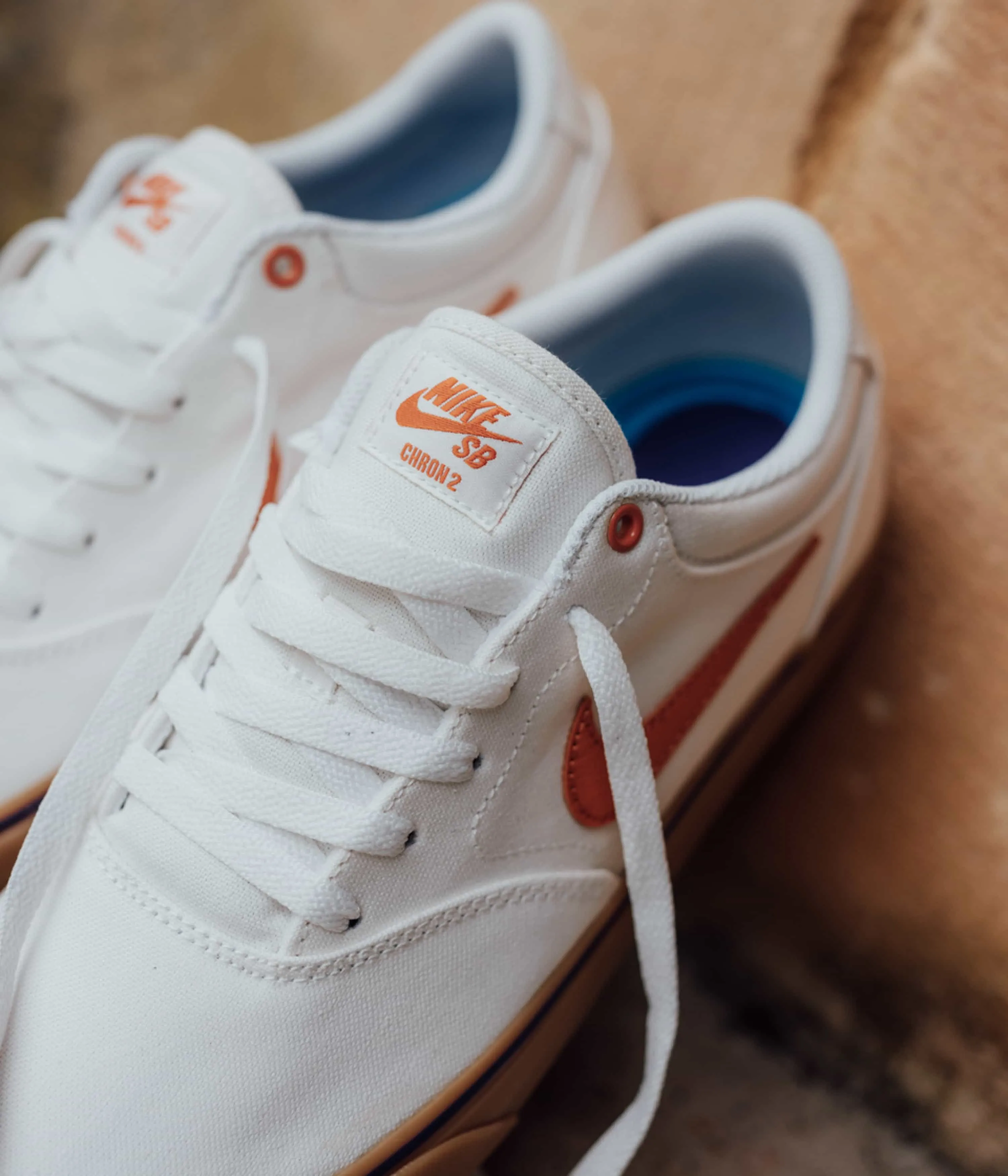 Nike SB Chron 2 Canvas Shoes - Summit White / Monarch - Summit White Nike SB Clothing