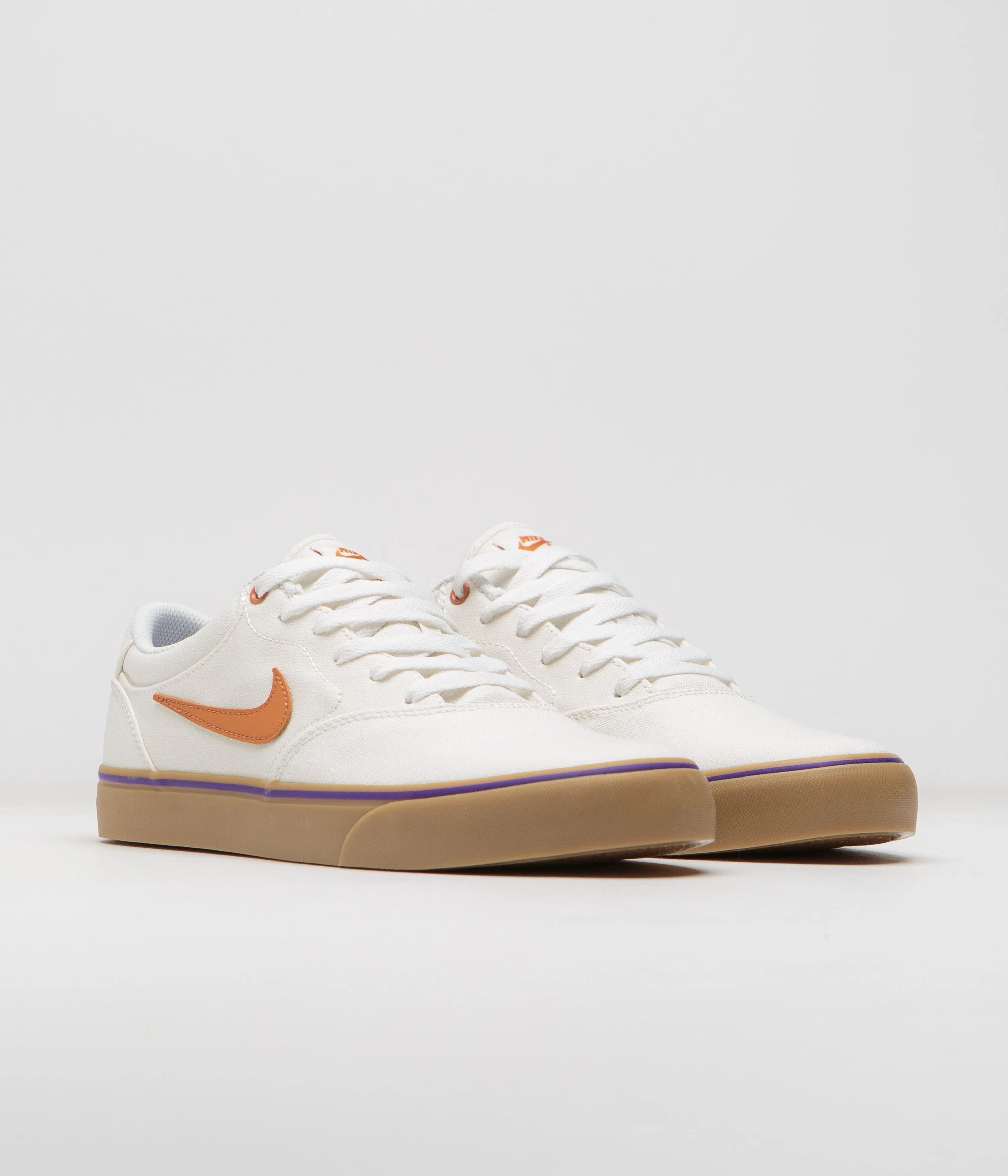 Nike SB Chron 2 Canvas Shoes - Summit White / Monarch - Summit White Nike SB Clothing