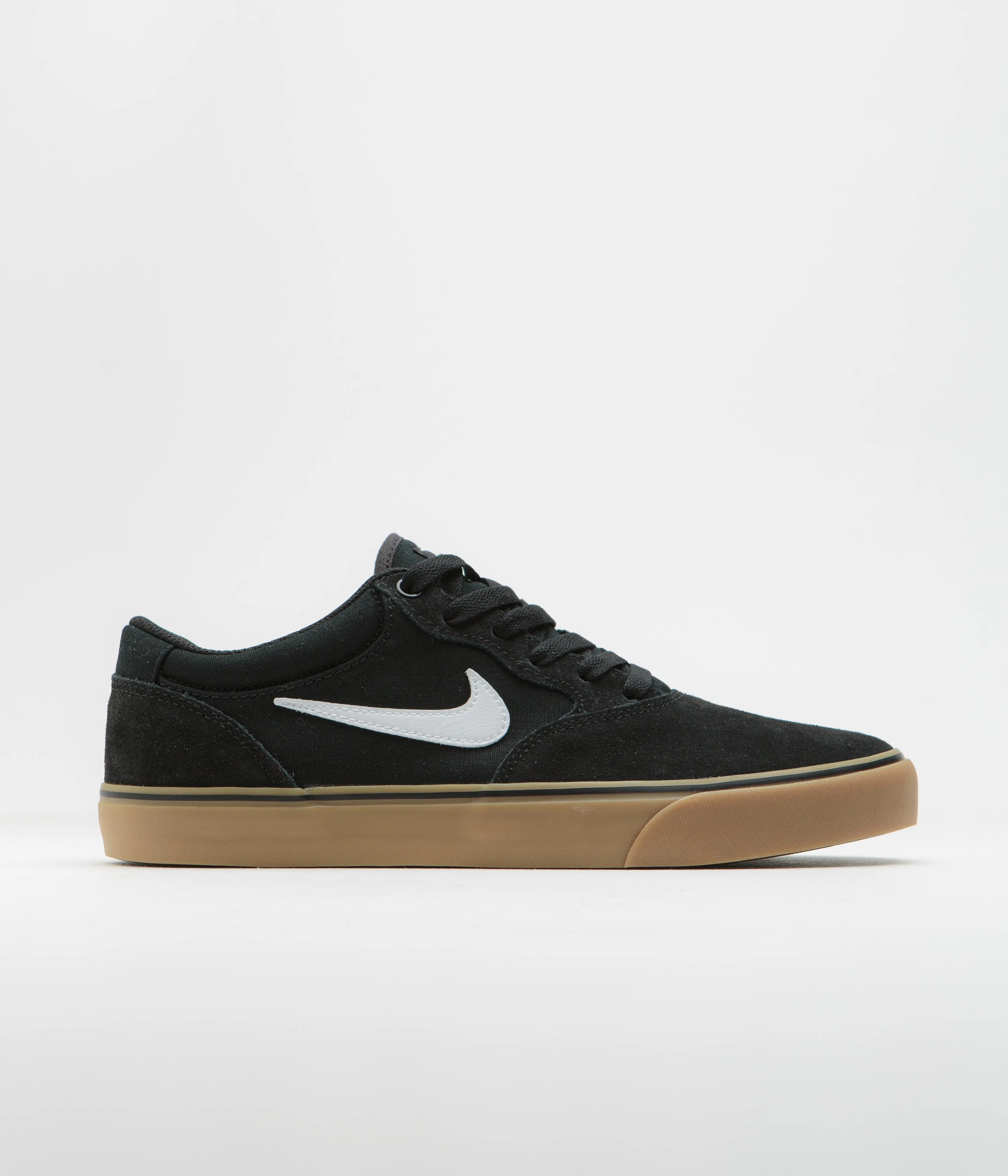Nike SB Chron 2 Shoes - Black / White - Black - Gum Light Brown Nike SB Clothing