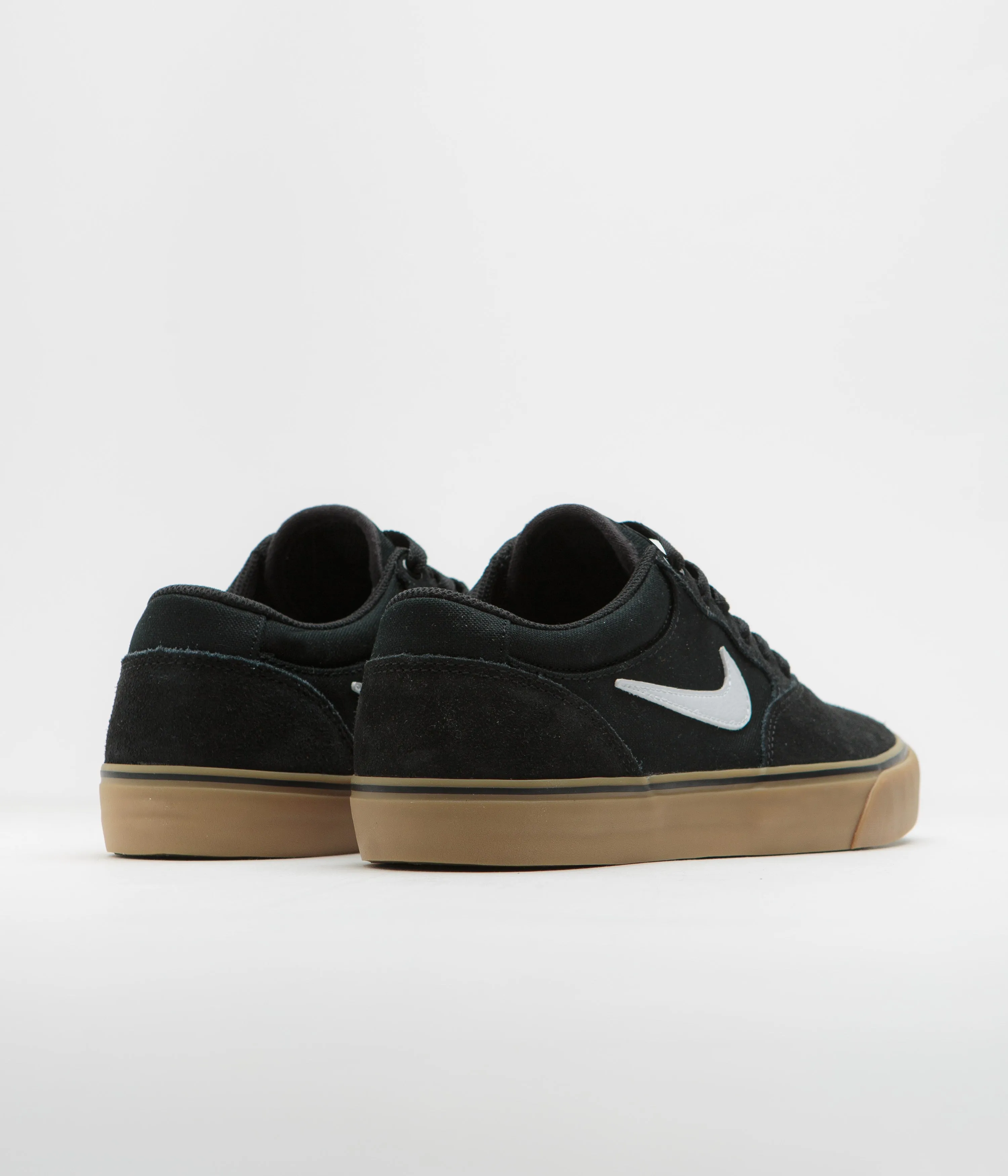 Nike SB Chron 2 Shoes - Black / White - Black - Gum Light Brown Nike SB Clothing
