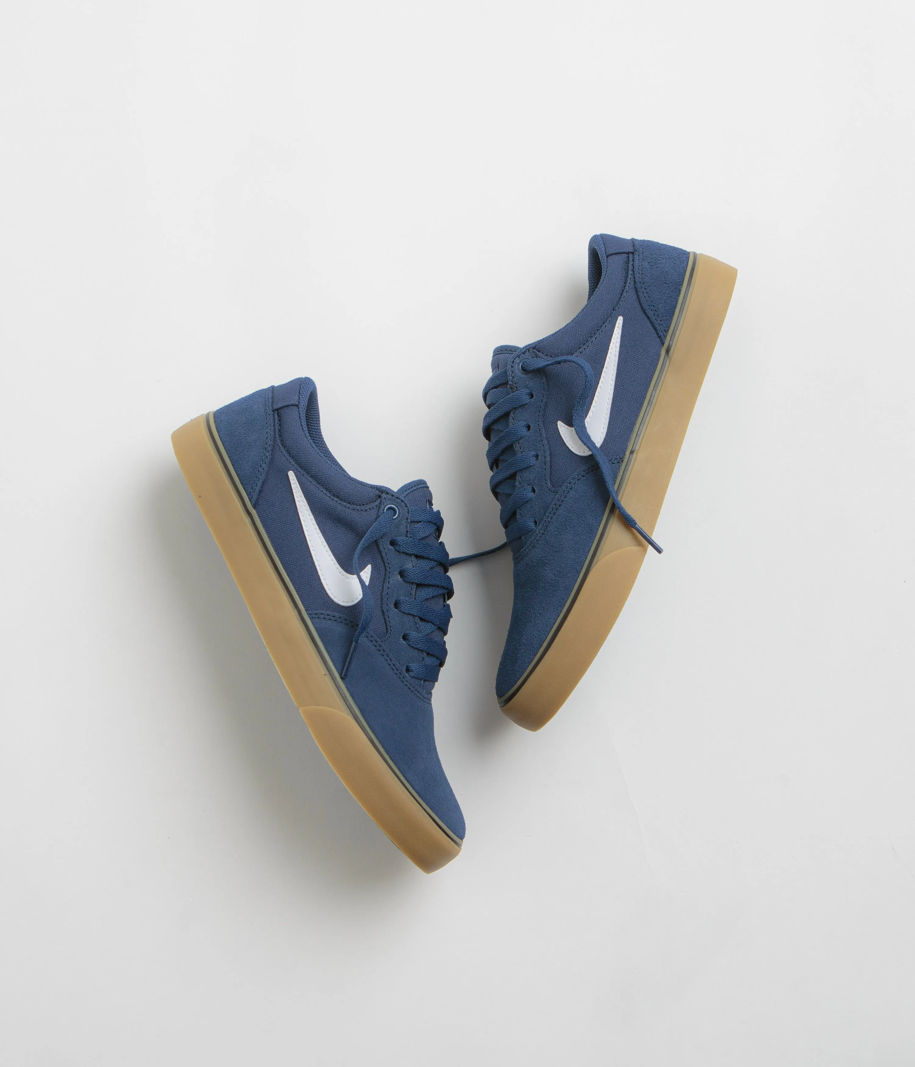 Nike SB Chron 2 Shoes - Navy / White - Navy - Gum Light Brown Nike SB Clothing