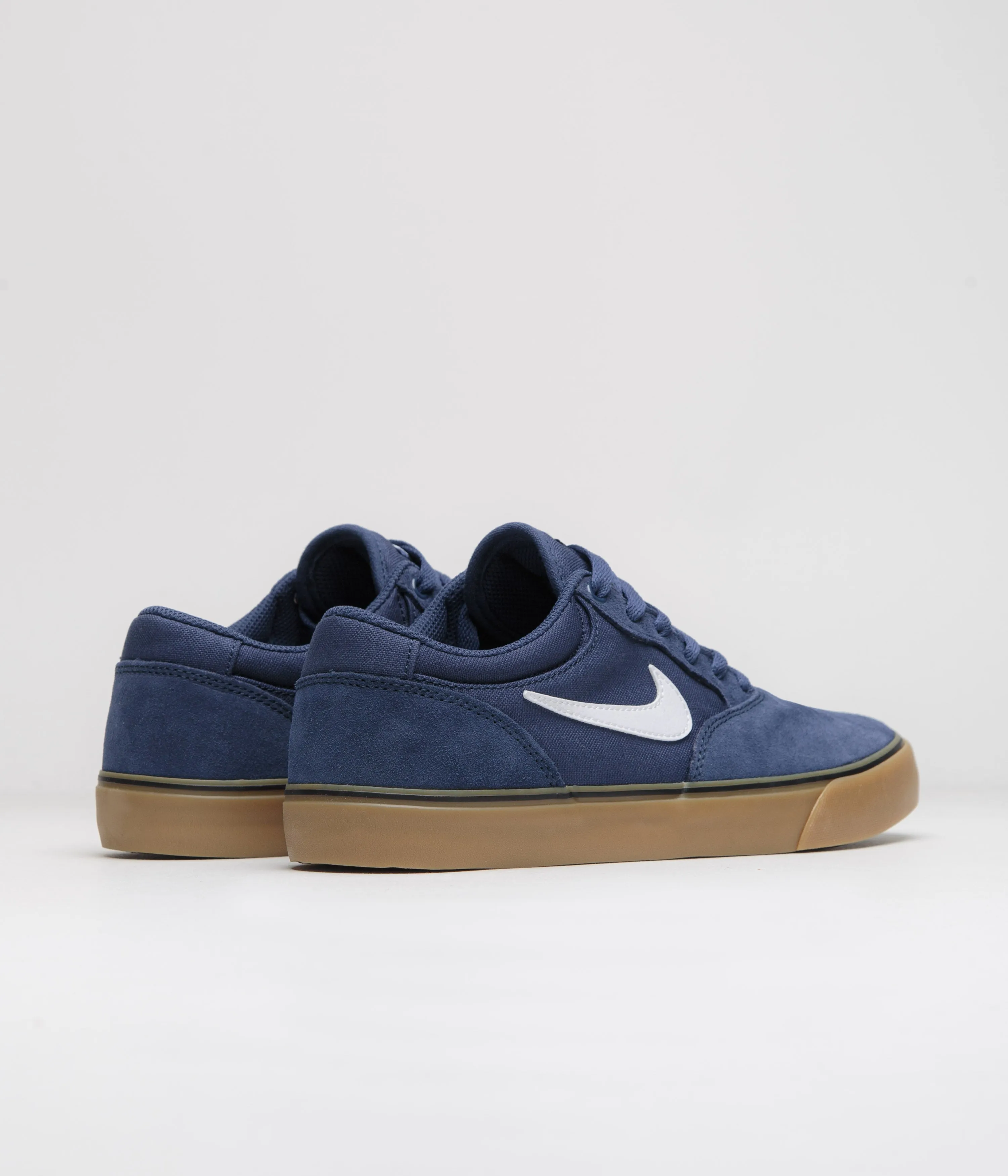 Nike SB Chron 2 Shoes - Navy / White - Navy - Gum Light Brown Nike SB Clothing