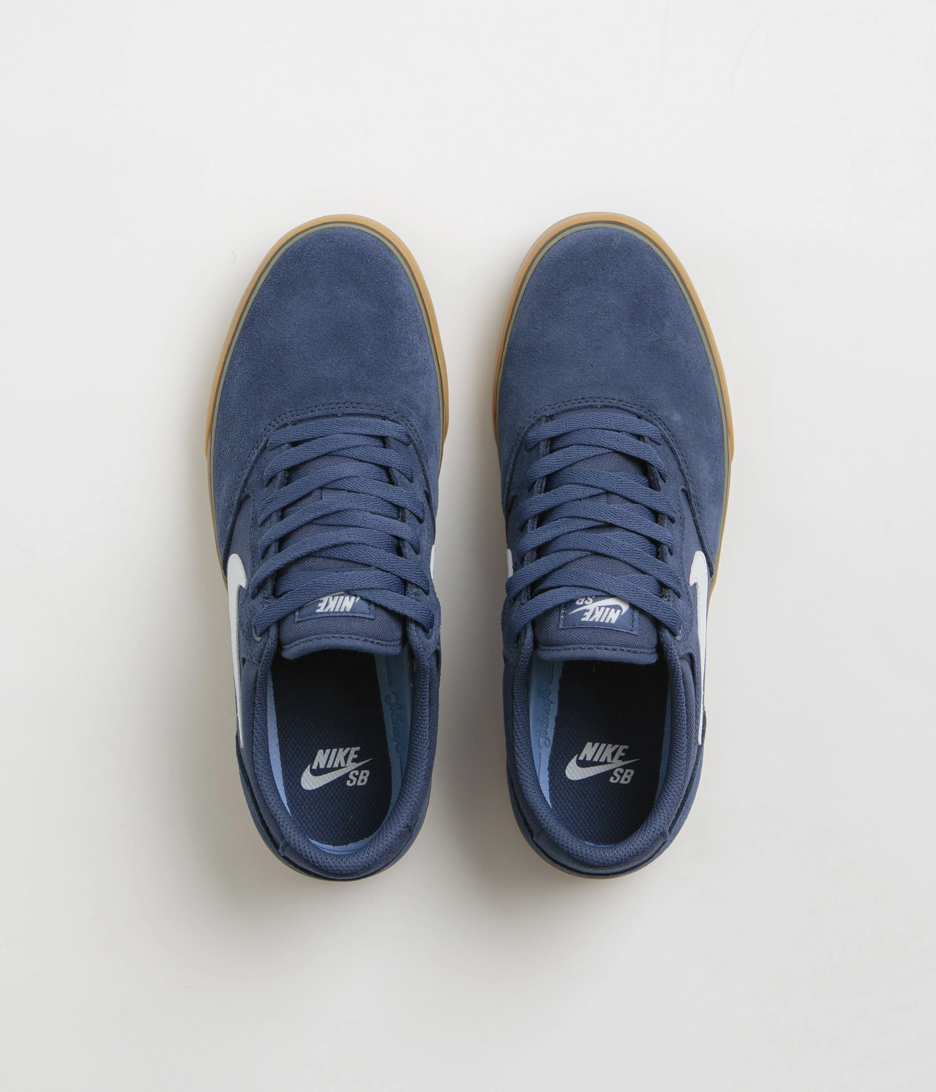 Nike SB Chron 2 Shoes - Navy / White - Navy - Gum Light Brown Nike SB Clothing