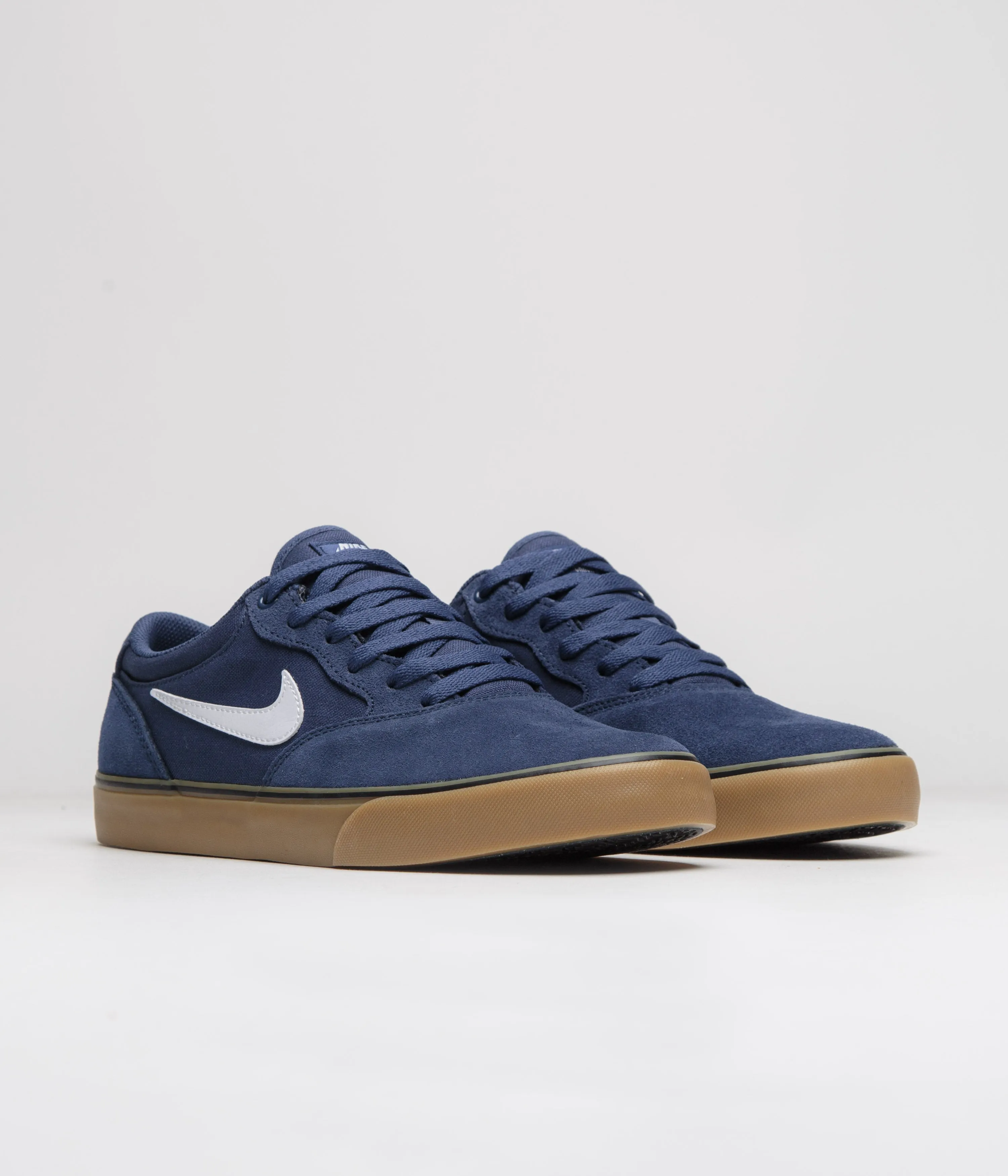 Nike SB Chron 2 Shoes - Navy / White - Navy - Gum Light Brown Nike SB Clothing