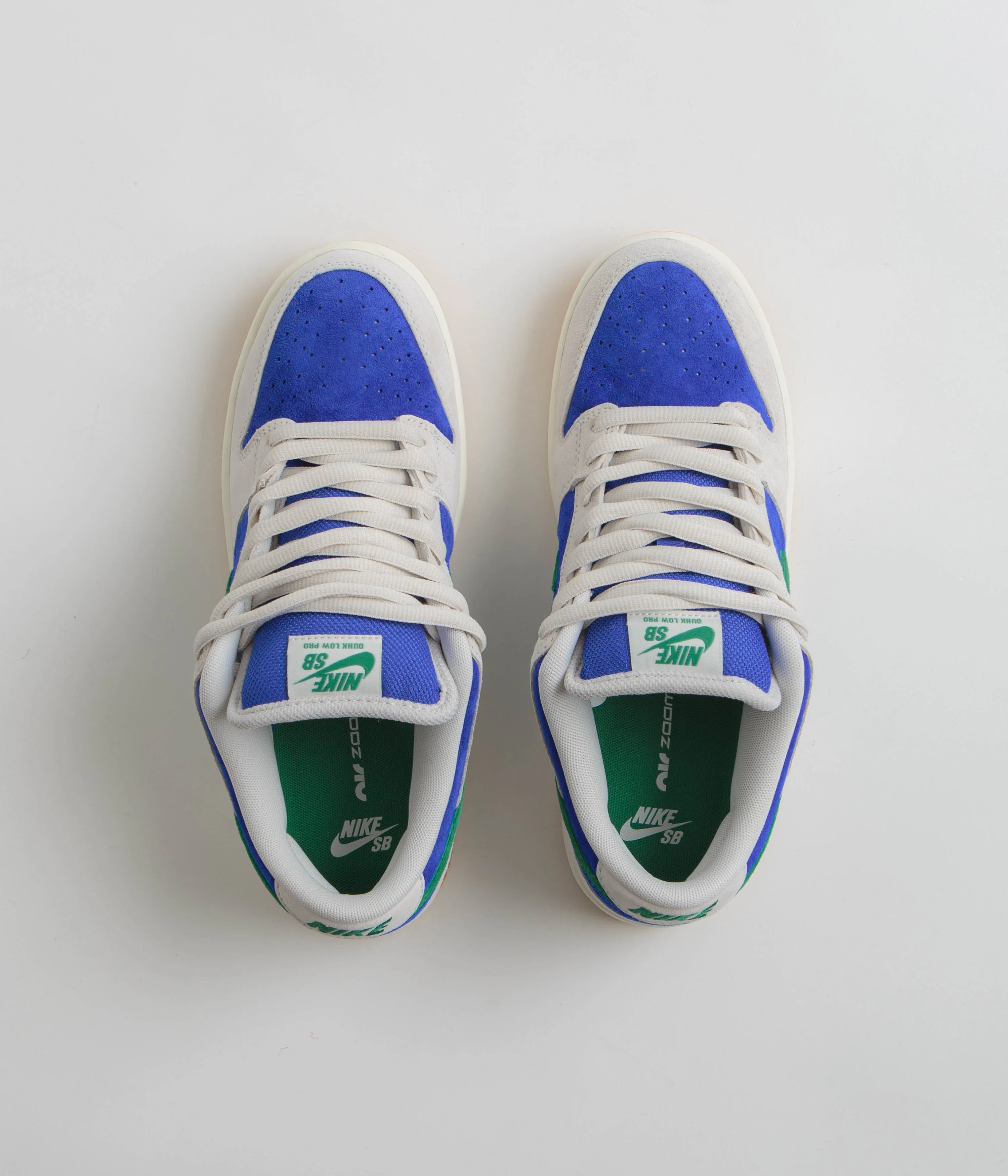 Nike SB Dunk Low Pro Shoes - Phantom / Malachite - Hyper Royal Nike SB Clothing