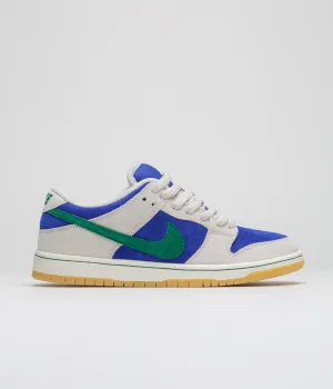 Nike SB Dunk Low Pro Shoes - Phantom / Malachite - Hyper Royal Nike SB Clothing