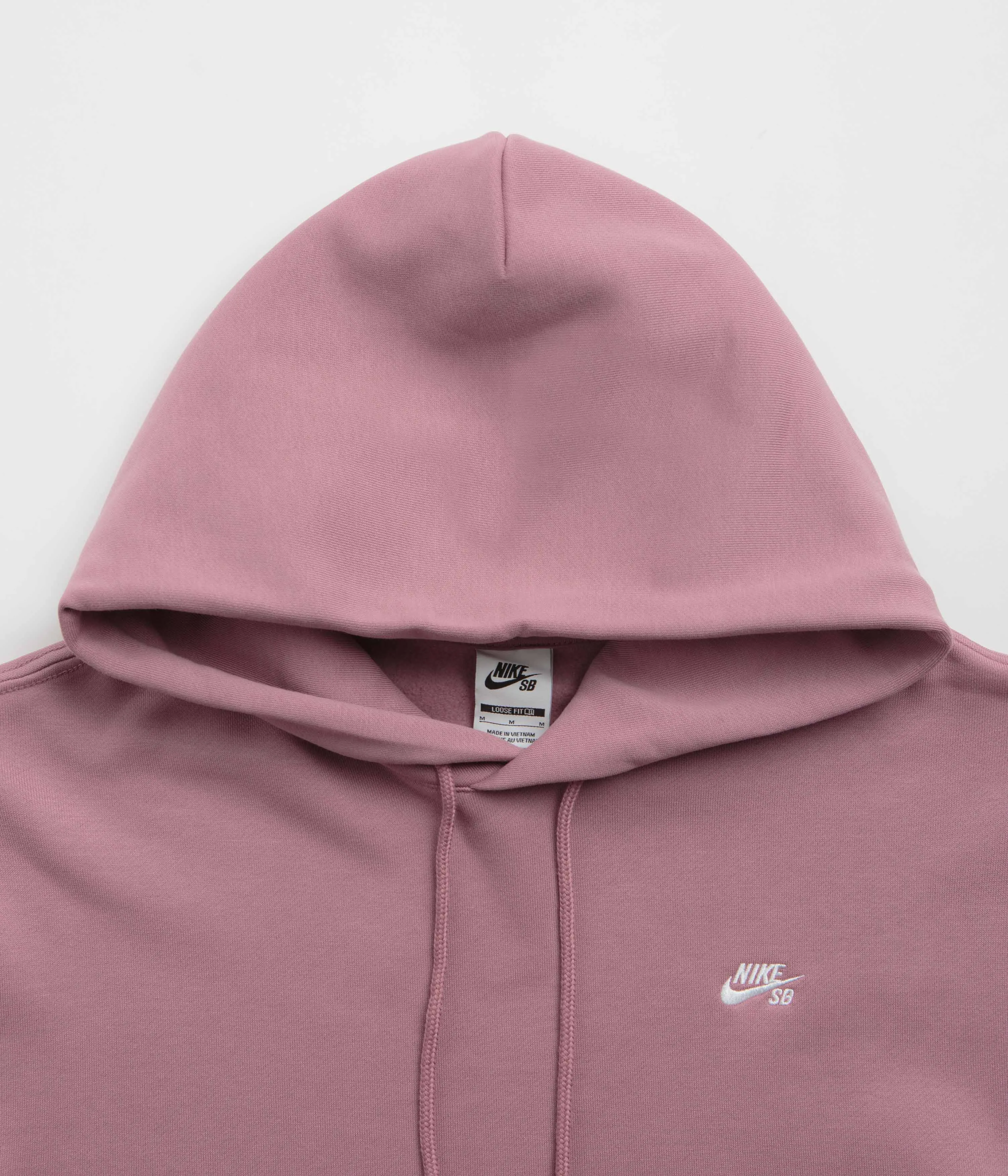 Nike SB Essential Small Logo Hoodie - Plum Dust / White Nike SB Clothing