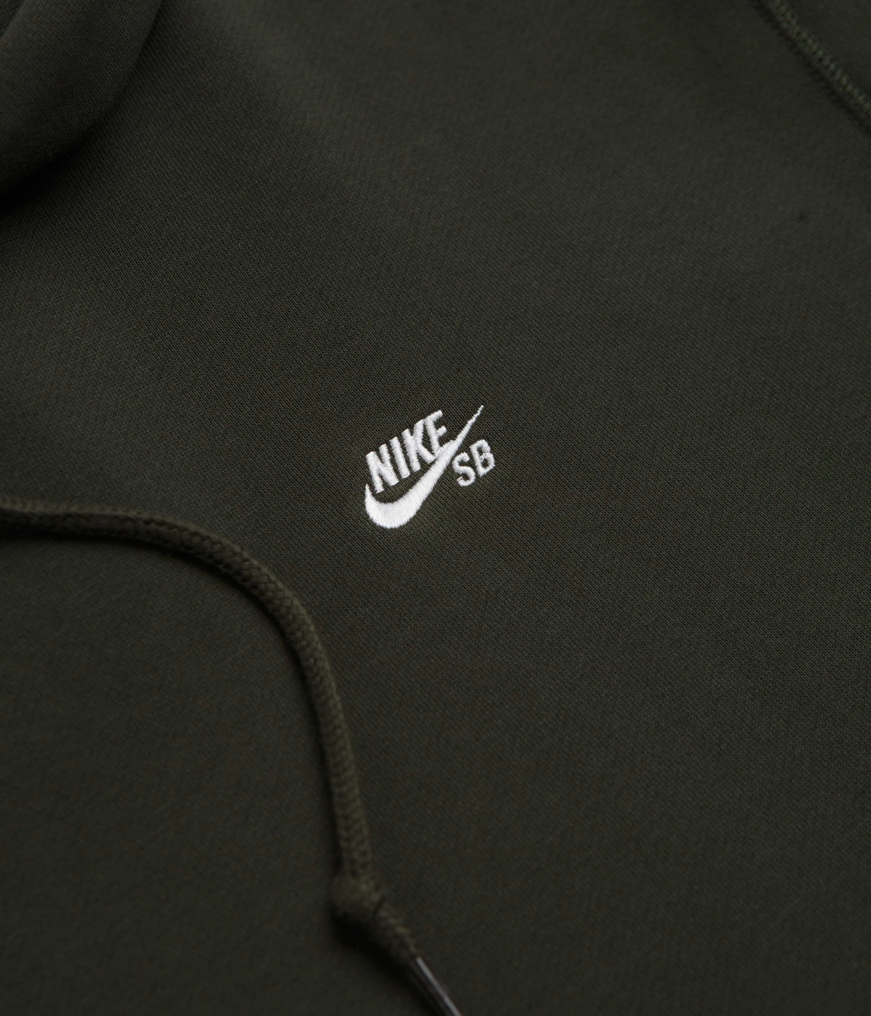 Nike SB Essential Small Logo Hoodie - Sequoia / White Nike SB Clothing